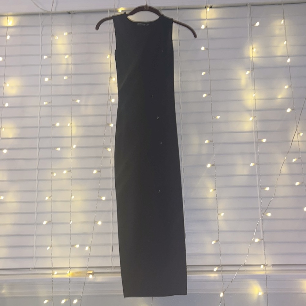 PRETTY LITTLE THANG Navy Blue Fitted Dress